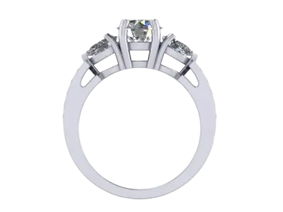 Jewelry Triology Ring C 3D print model