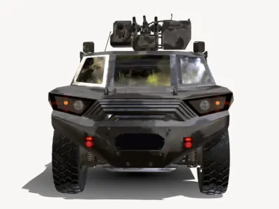 conceito Veiculo Blindado 4x4 Bope Low-poly 3D model