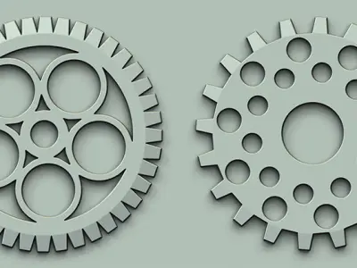 Gear VDM and IMM Brushes Vol 1 Low-poly 3D model