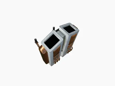 Jetpack F01 White Copper - SciFi Character Design Low-poly 3D model