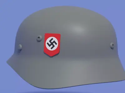 German WW2 Stahlhelme M35 Helmet 3D model