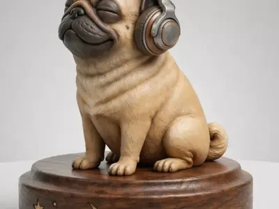 Chill Pug Herb Grinder-2 Part Magnetic - MellowVerse 3D print model