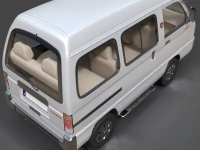 Daewoo Damas II Microvan - High Detail 3D Model 3D model