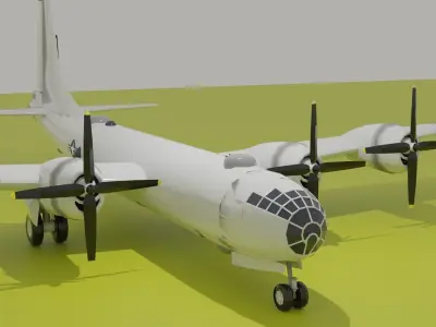 B 29 Superfortress Low Poly Low-poly 3D model