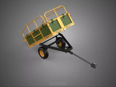 TRAILER TIP CARGO CONSTRUCTION BUILDING SITE MATERIAL TRANSPORT 3D model