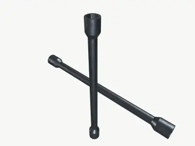 4 way lug wrench 3D model