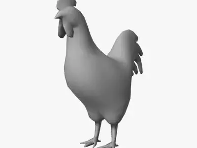 Low Poly Rooster Low-poly 3D model