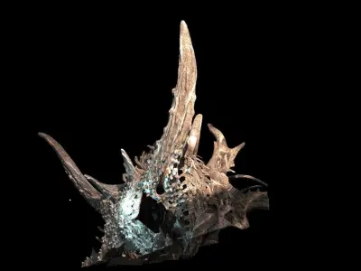 Alien Dragon God Bone In space 6  3D model