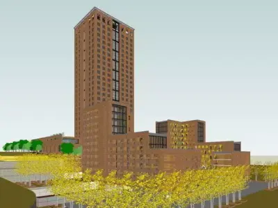 SU model of the office building of Building 3D model