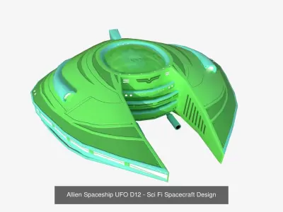 10 Alien Spaceships UFO Collection L - Cartoon - Spacecraft 3D Model Pack