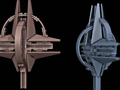 Stylized NATO Star Sculpture  -Military Art 3D print model