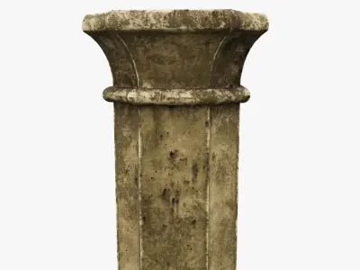 Column wooden Low-poly 3D model buy