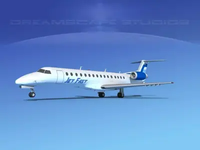 Embraer ERJ-140 Jet Fast 3D model
