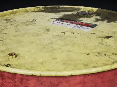 Metal Barrel Low-poly 3D model get