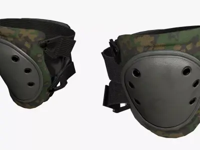 Tactical Knee Pads Low-poly 3D model