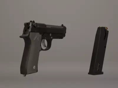 Pistol 3D model 6