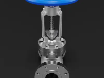 Industrial Valve 3D model by 3DModelingCorp