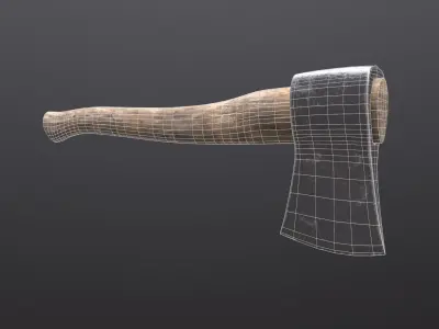 Hatchet axe Low-poly 3D model buy