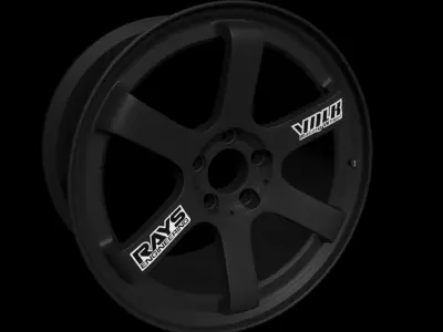 TE37 Ultra Track Edition Low-poly 3D model