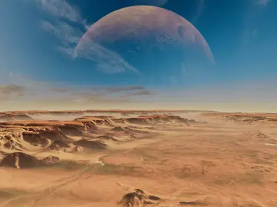Alien Planet Sci-Fi Fantasy Scenery 3D model