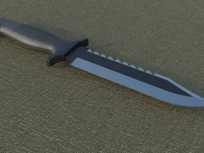 SET OF HUNTING KNIFE Low-poly 3D model