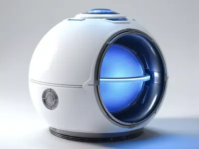 Futuristic SciFi Holographic Display Orb 3D model