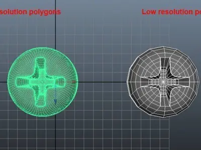 Screw cross tip Free low-poly 3D model