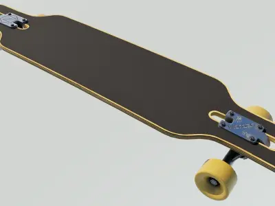 longboard texturing  Low-poly 3D model