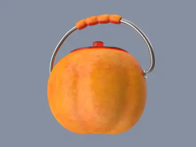 Jack-o-Lantern Smirkface Bucket 3D model