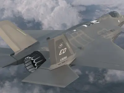 Stealth Multirole Fighter F 35 Lightning II Rigged 3D model