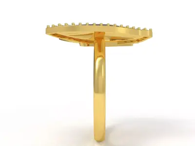Butterfly Diamond Ring 3D print model