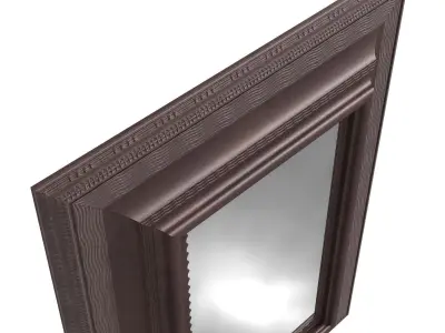 Antique Flemish Ebonized Mirror - Belgium 18th Century 3D model