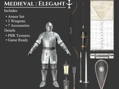 Medieval Collection Elegant Adventure 3D Model Pack