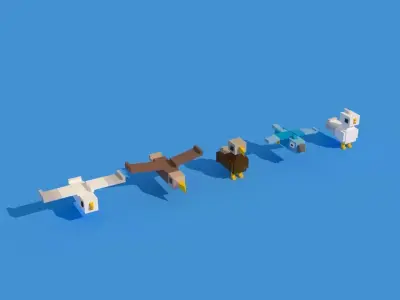 Low Poly Animals Birds Low-poly 3D model