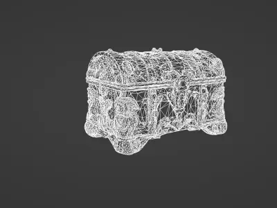 Ornate Treasure Chest with Intricate Detailing 3D model