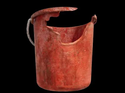 Hong Kong Crash and Dity Plastic Bucket 3D model