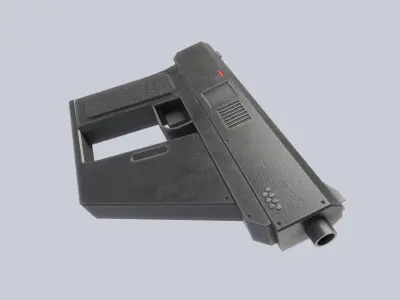 Minimal gun Low-poly 3D model