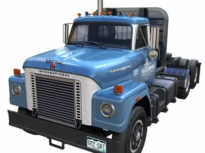 International Fleetstar semitruck Low-poly 3D model