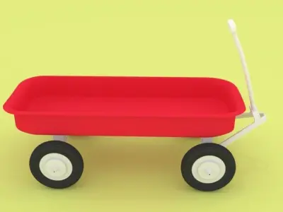 wagon 3D model 3D model