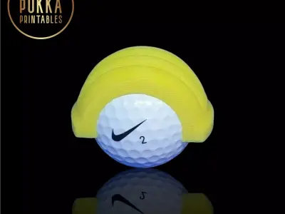 Golf Ball Marker Triple Track Alignment Aid Tool STL 3D print model