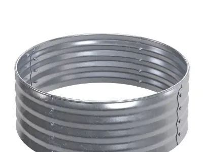 Backyard Creations 36 In Galvanized Steel Fire Ring  PBR 3D model