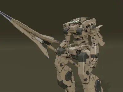 scifi-model554 gundam robot 3D model