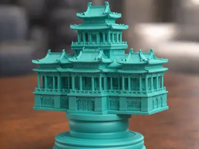 Chinese Zhongnanhai Palace Rook Chess Piece 3D print model