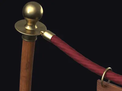 Barrier Cartoon PBR Low-poly 3D model