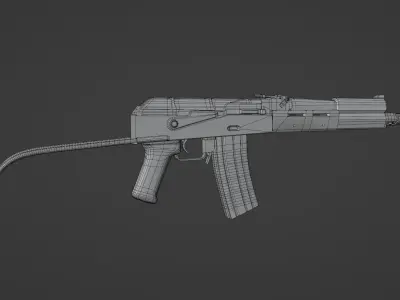 Scifi AK Low-poly 3D model