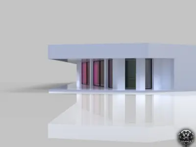 Modern Building Low-poly 3D model get