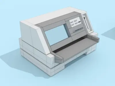 Machine atm Low-poly 3D model