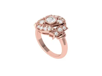Wedding Ring  3D print model 413
