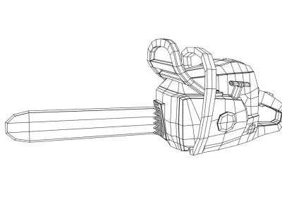 Chainsaw Low-poly 3D model order