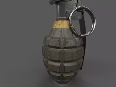 Game Ready Realistic Grenade 3d Model Low-poly 3D model